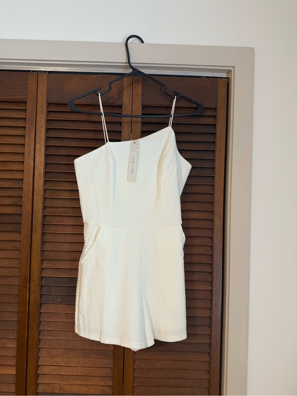 She and Sky White Strapless Romper. NWT